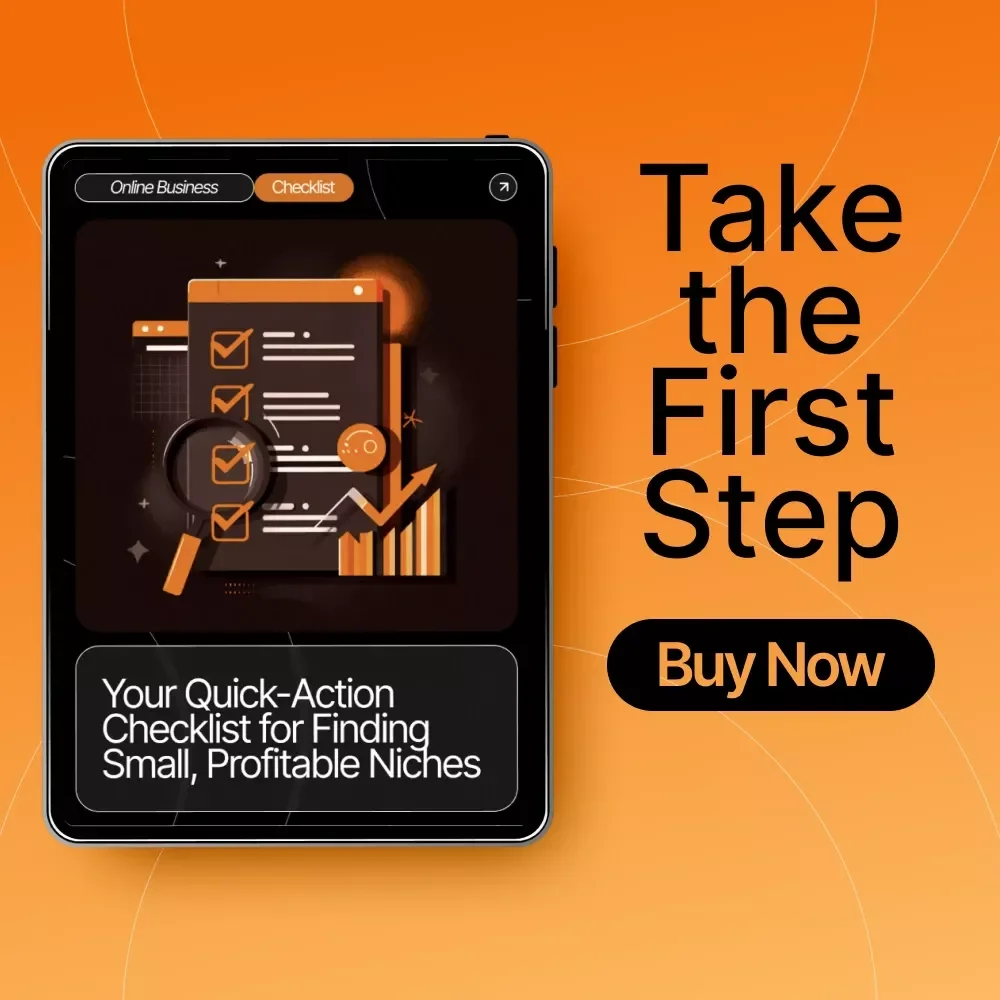 Your Quick-Action Checklist for Finding Small, Profitable Niches | Digital Download for Entrepreneurs & Creators | Discover Hidden Markets and offer ideas for small niches | Step-by-Step Research & Validation Guide | Instant PDF