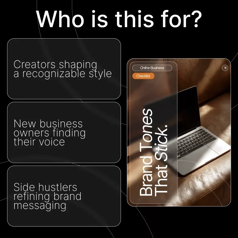 Brand Tones That Stick | Master Your Brand Voice with Clarity | Brand Tone Examples Checklist for Entrepreneurs & Creatives | Digital Download