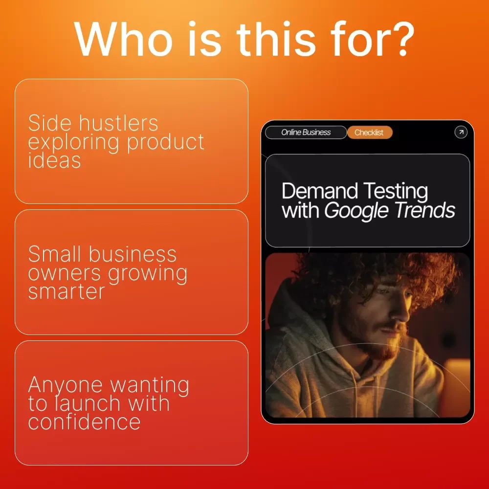 Demand Testing with Google Trends | Step-by-Step Digital Checklist for Entrepreneurs, Product Creators & Online Sellers | Simple Guide to Demand Testing with Google Trends