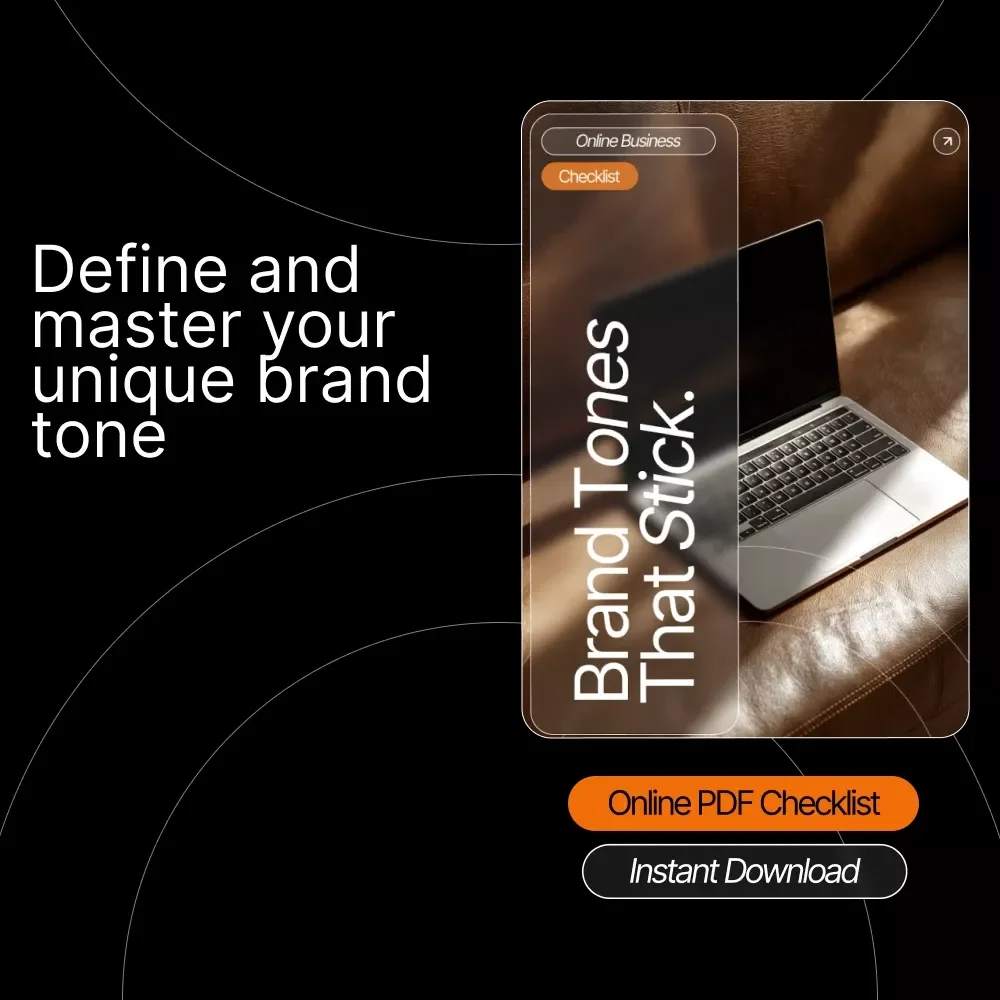 Brand Tones That Stick | Master Your Brand Voice with Clarity | Brand Tone Examples Checklist for Entrepreneurs & Creatives | Digital Download