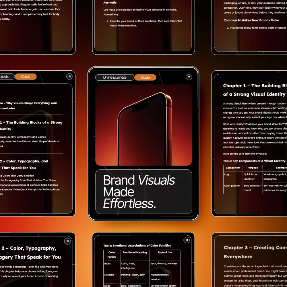 Brand Visuals Made Effortless | Build a Cohesive Visual Identity with Ease | Brand Visuals Explained Simply | Digital Download Guide for Entrepreneurs & Creatives