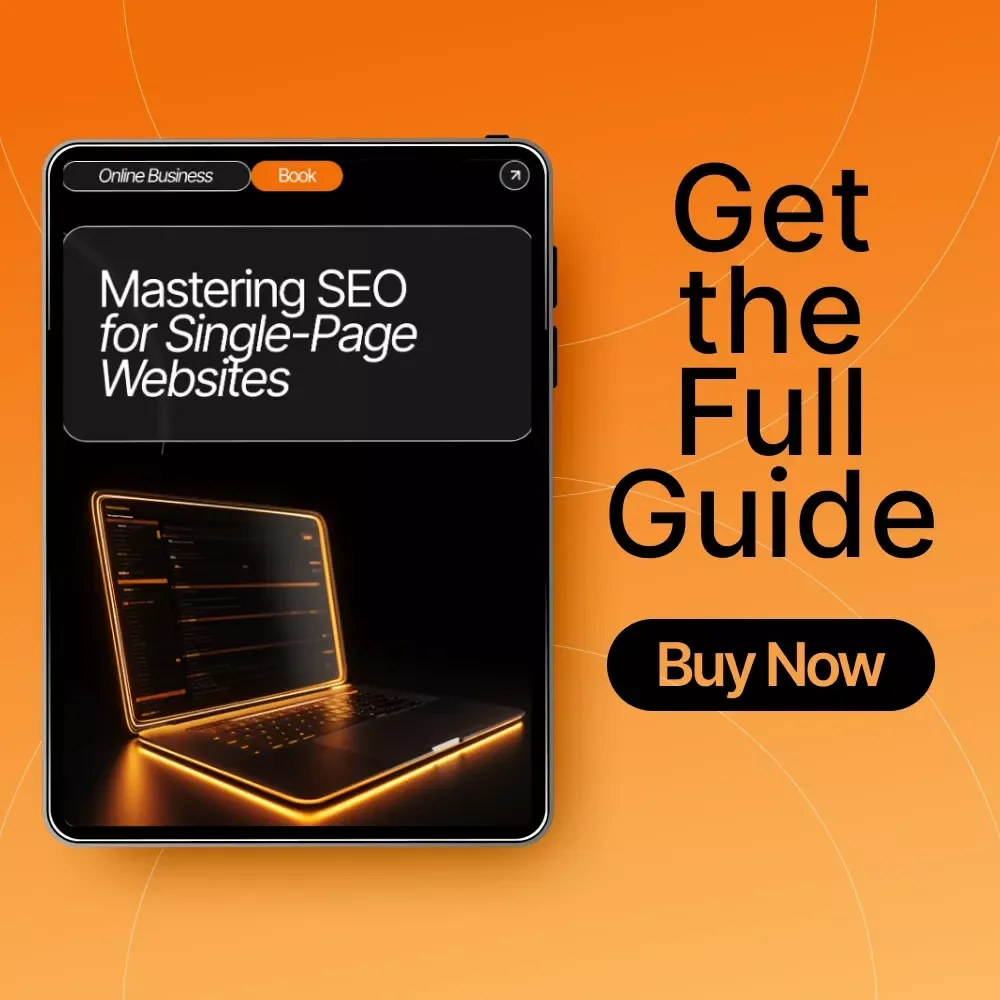 Mastering SEO for Single-Page Websites | Ultimate One-Page SEO eBook | Digital Download for Entrepreneurs, Designers & Marketers | seo structure for one-page sites