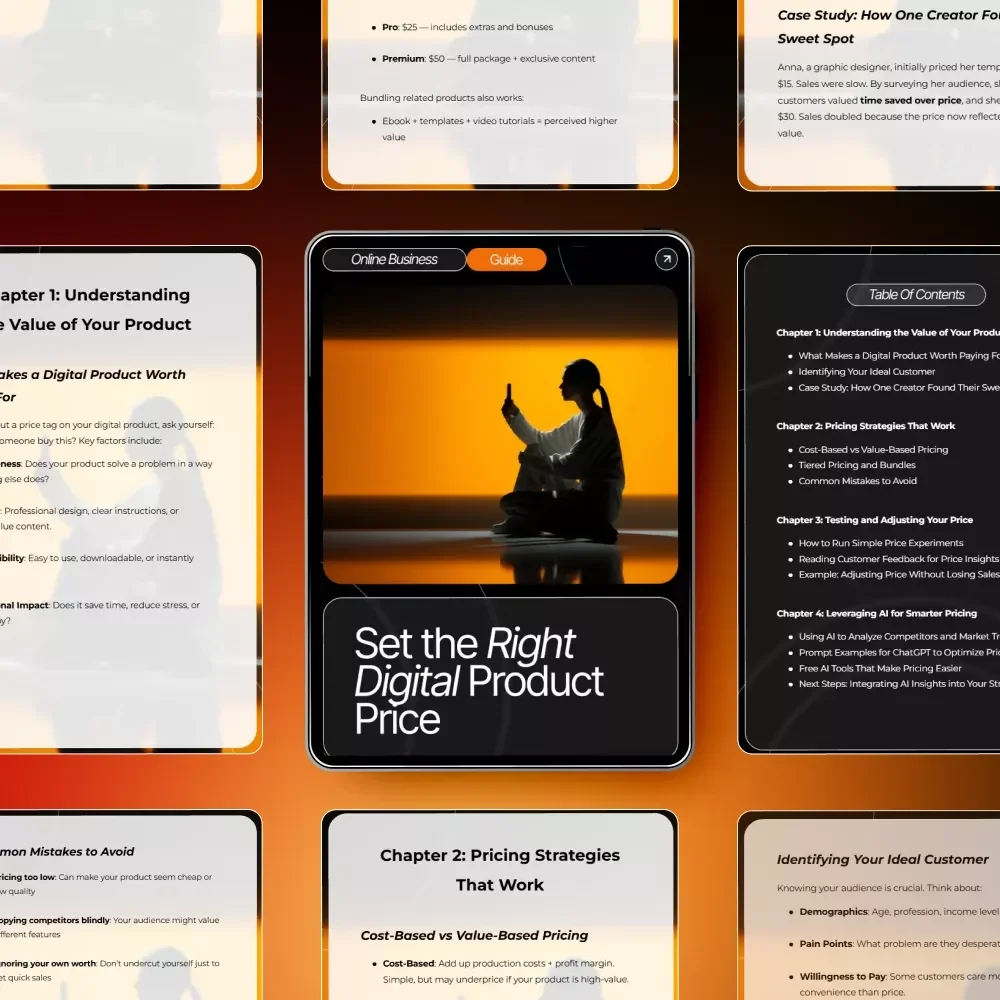 Set the Right Digital Product Price – Ultimate Pricing Strategy Guide for Creators, Coaches & Digital Sellers | eBook, Checklist & AI-Powered Pricing Tips | Digital Download