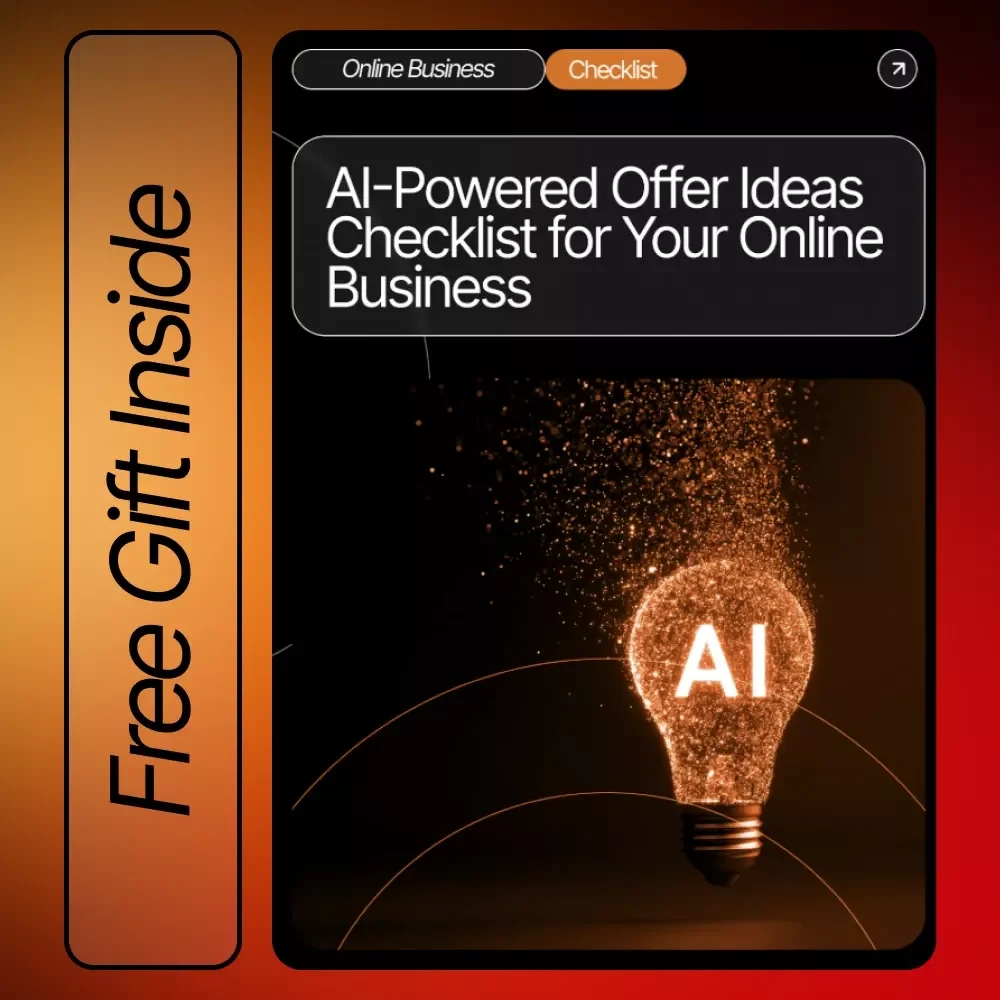 AI-Powered Offer Ideas Checklist for Your Online Business | Digital Download for Entrepreneurs & Creators | Generate Profitable offer ideas using ai Tools | Step-by-Step Planning & Validation | Instant PDF