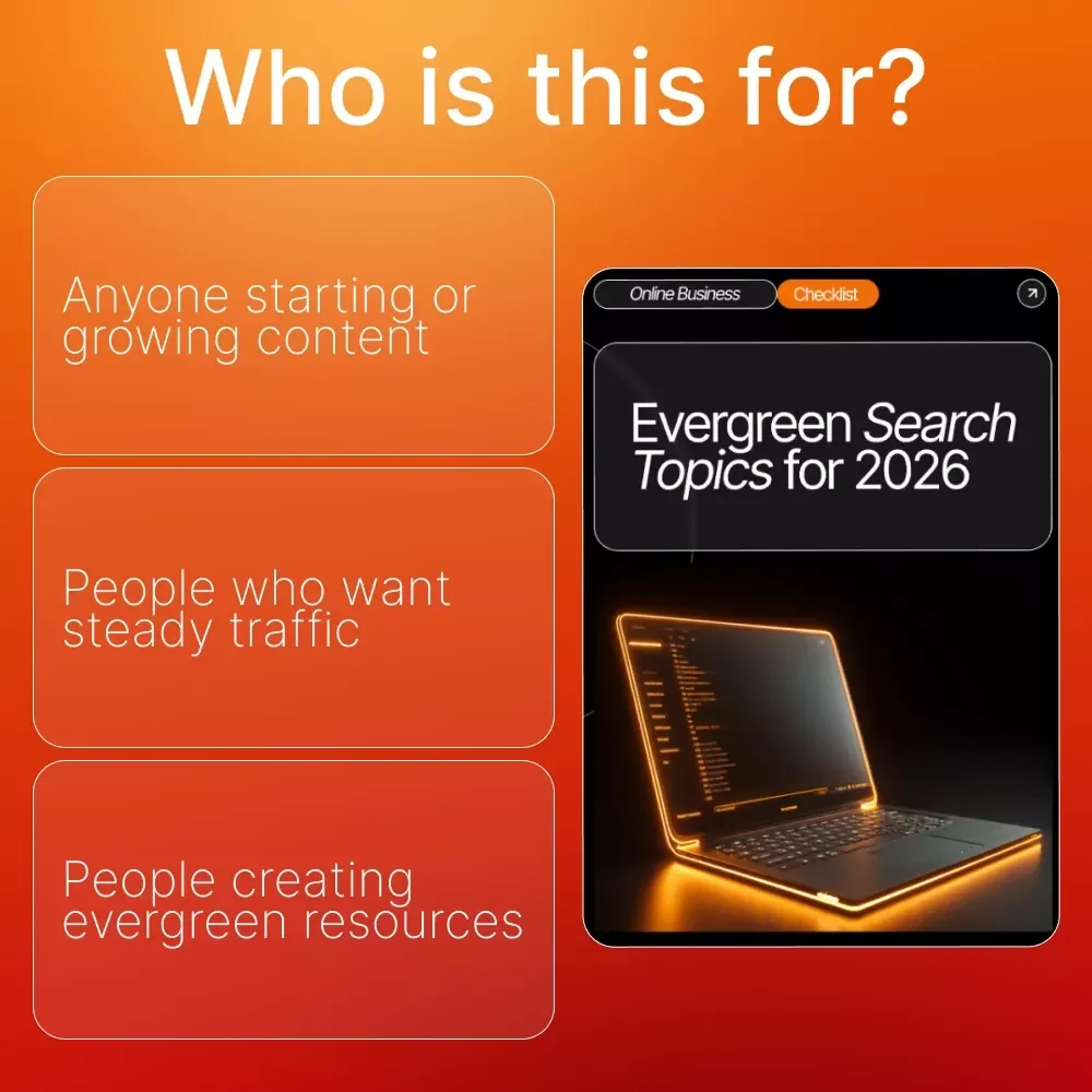 Evergreen Search Topics for 2026 Checklist | High-Demand Content Ideas | SEO-Friendly Digital Download for Bloggers, Creators & Entrepreneurs