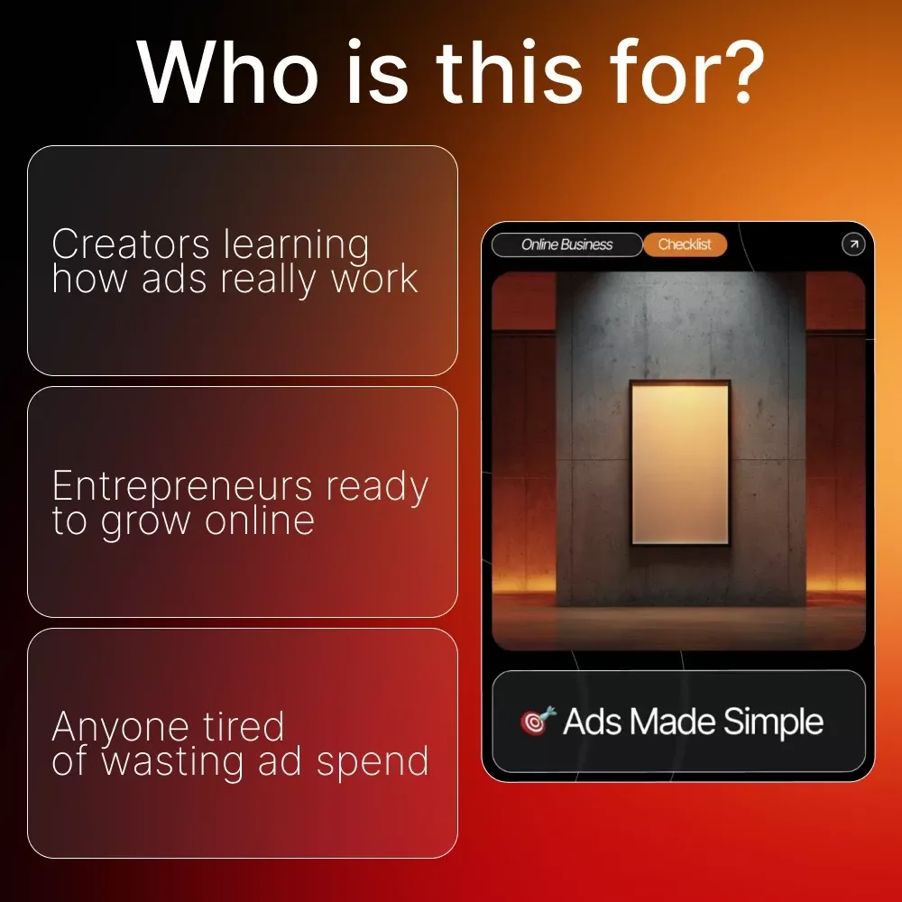 Ads Made Simple | Digital Marketing Checklist for Beginners | Ads Terms Explained in Plain English + Easy Ad Strategy Guide