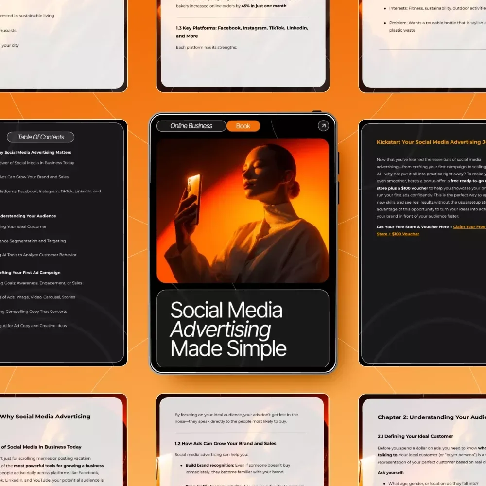 Social Media Advertising Made Simple | Beginner-Friendly eBook for Social Media Advertising for Beginners | Digital Marketing Guide | Ad Strategy Checklist & Tutorials