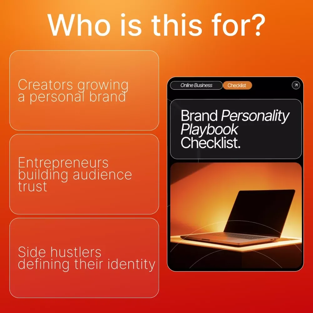 Brand Personality Playbook Checklist | Build Your Unique Brand Vibe | Brand Personality Ideas for Creators & Small Business Owners | Digital Download Branding Tool