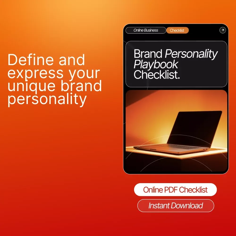 Brand Personality Playbook Checklist | Build Your Unique Brand Vibe | Brand Personality Ideas for Creators & Small Business Owners | Digital Download Branding Tool