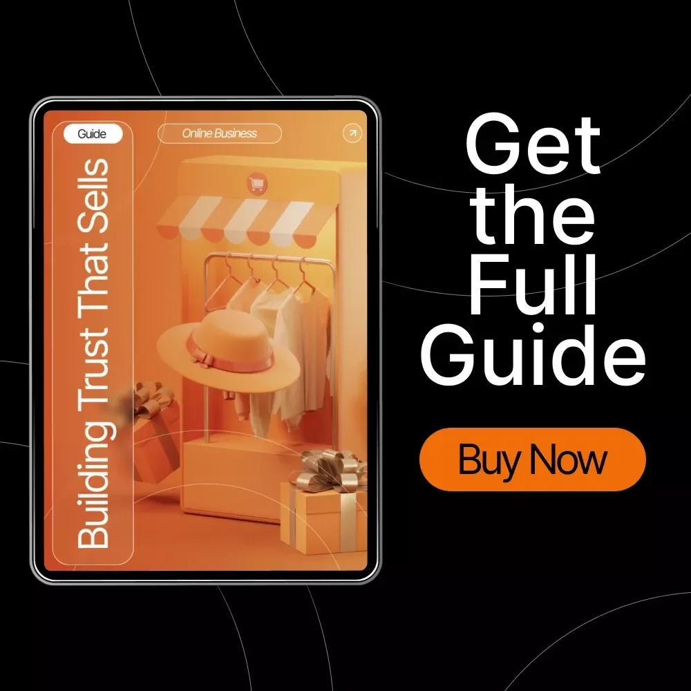 Building Trust That Sells | Digital Guide for Small Businesses and Online Creators | Simple Ways to Add Trust to Your Online Store