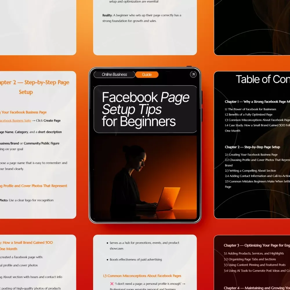 Facebook Page Setup Tips for Beginners - Complete Guide to Create, Optimize, and Grow Your Business Page