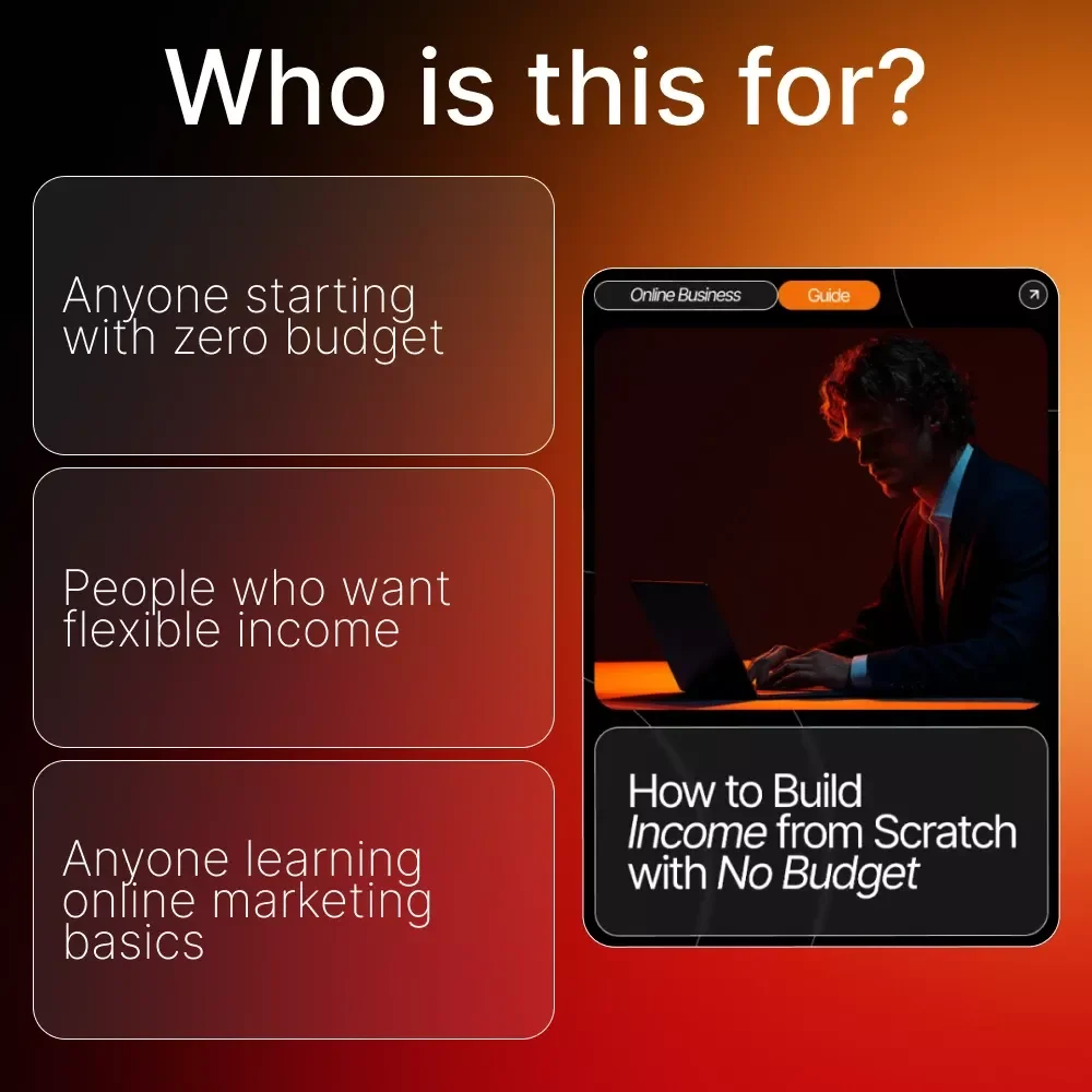 How to Build Income from Scratch with No Budget Guide | Beginner-Friendly Digital Download | Affiliate Marketing Starter Guide | Learn how to start affiliate marketing with no money
