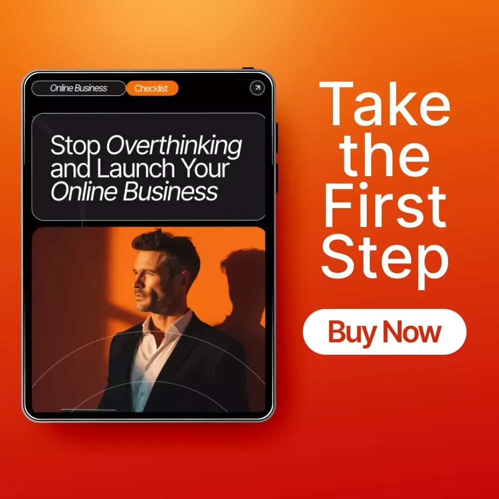 Stop Overthinking and Launch Your Online Business Checklist | How to Stop Overthinking and Take the First Step | Digital Download for New Entrepreneurs