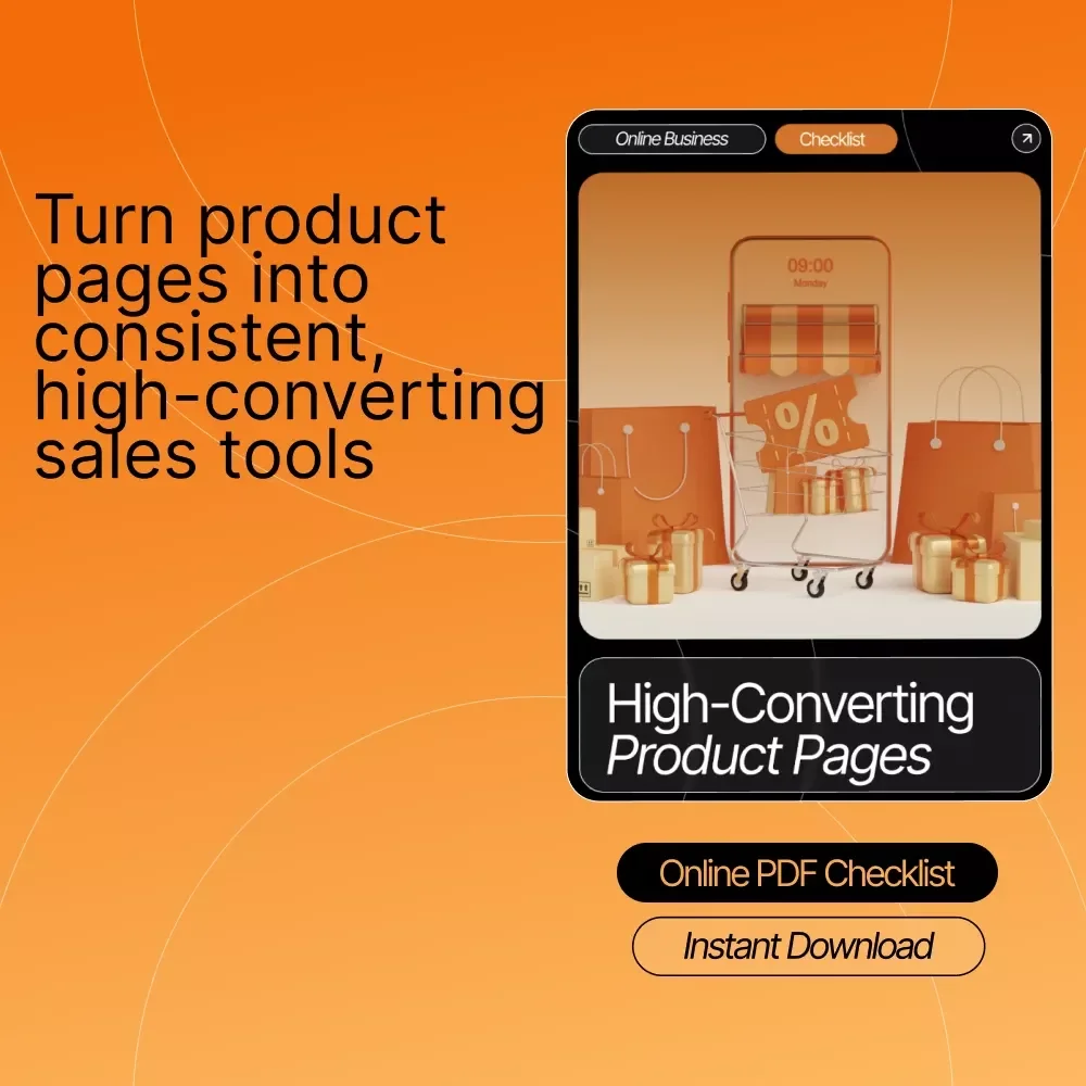 High-Converting Product Pages | Step-by-Step Checklist with Product Page Tips for Beginners | Digital Download for Online Sellers and Small Business Owners