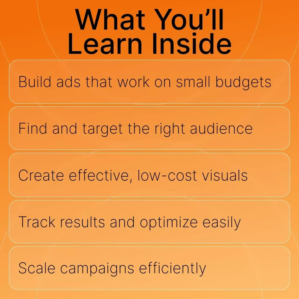 Step-by-Step Ads for Small Budget | Digital eBook for Entrepreneurs, Creators & Small Businesses | Learn Ads Steps for Small Budgets That Actually Work
