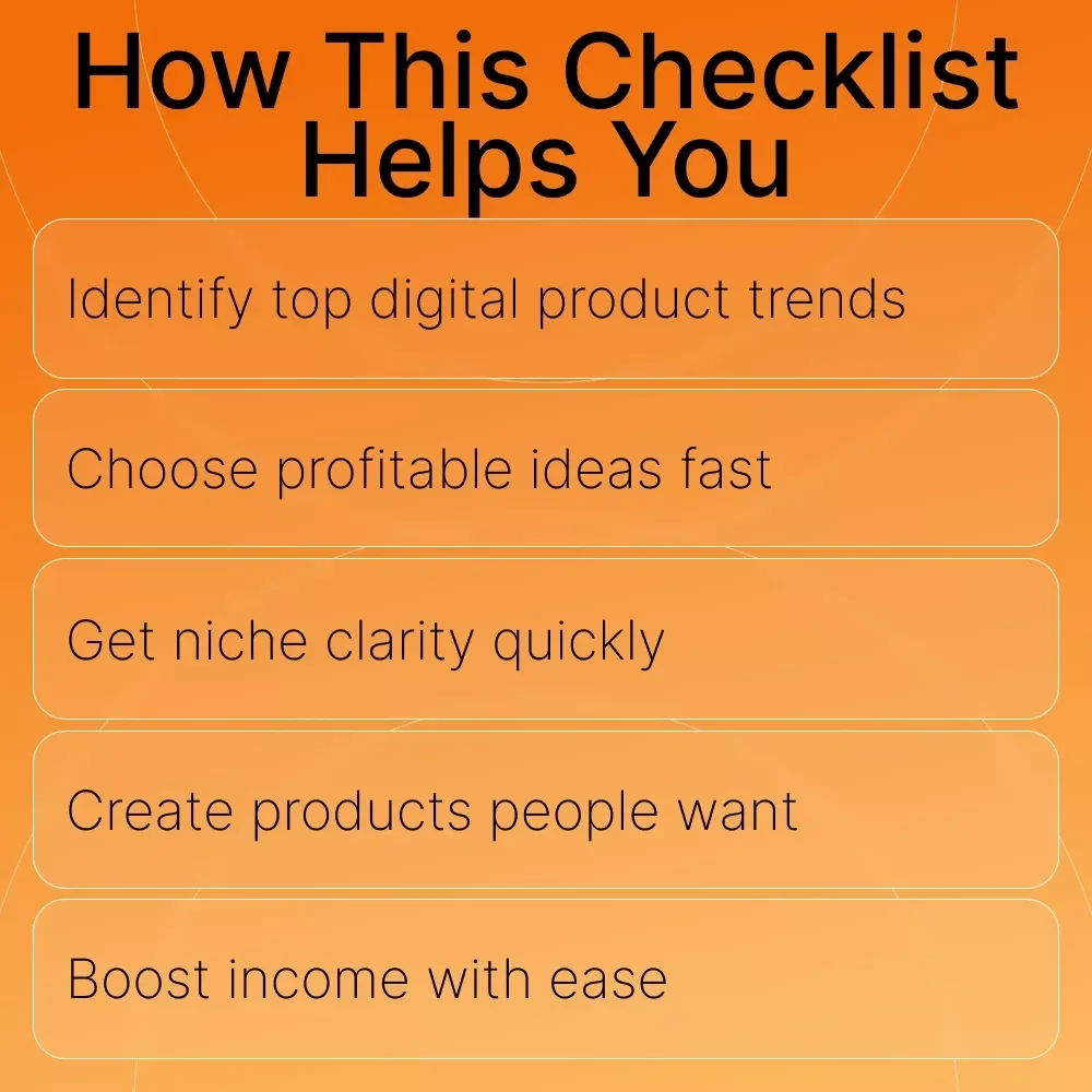 Trending Digital Products Checklist – Ultimate Etsy-Style Digital Download | AI-Generated Art Packs, Canva Templates, Notion Productivity Systems, Printable Planners, E-Books, Stock Photo Packs & More
