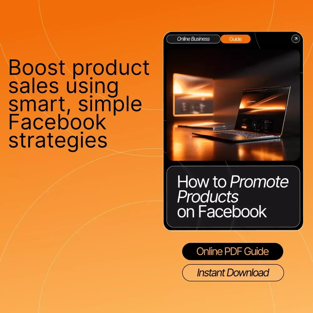 How to Promote Products on Facebook — Digital Marketing Guide for Small Businesses, Etsy Sellers, Coaches, and Online Shops | Facebook Product Promotion eBook & Social Media Strategy Checklist