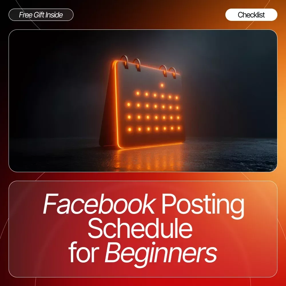 Facebook Posting Schedule for Beginners | Printable Social Media Checklist | Easy Weekly Planner for Small Businesses, Creators & Entrepreneurs | Learn How to Stay Consistent Online