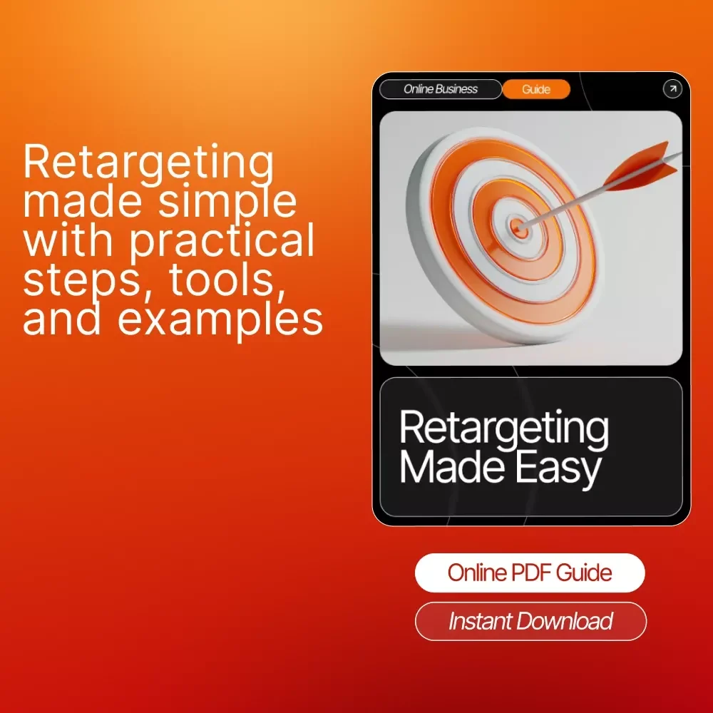 Retargeting Made Easy | Simple Retargeting Guide for Beginners | Digital Marketing eBook | Learn Retargeting in Simple Words | Small Business & Etsy Seller Marketing Guide
