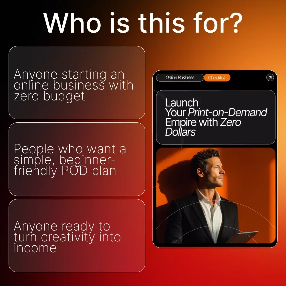 Launch Your Print-on-Demand Empire with Zero Dollars | Beginner POD Guide | Etsy Seller Printable | Digital Download for Starting a Print-on-Demand Business