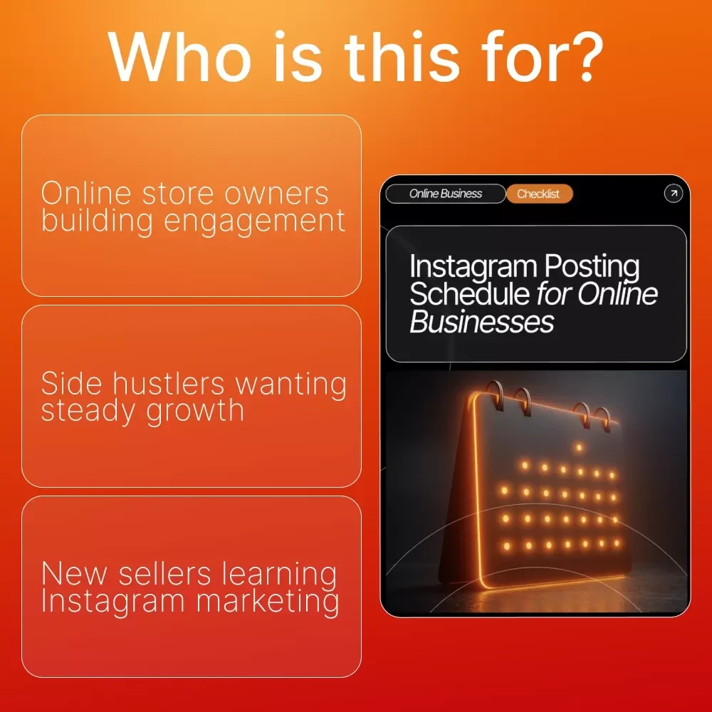 Instagram Posting Schedule for Online Businesses | Simple Strategy Checklist for Consistent Growth