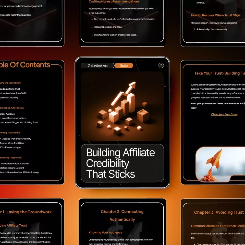 Building Affiliate Credibility That Sticks | Digital Guide for New Affiliate Marketers | Learn affiliate trust-building basics to Grow Loyal Audiences | Honest Marketing, AI Tips & Case Studies | Instant Download PDF