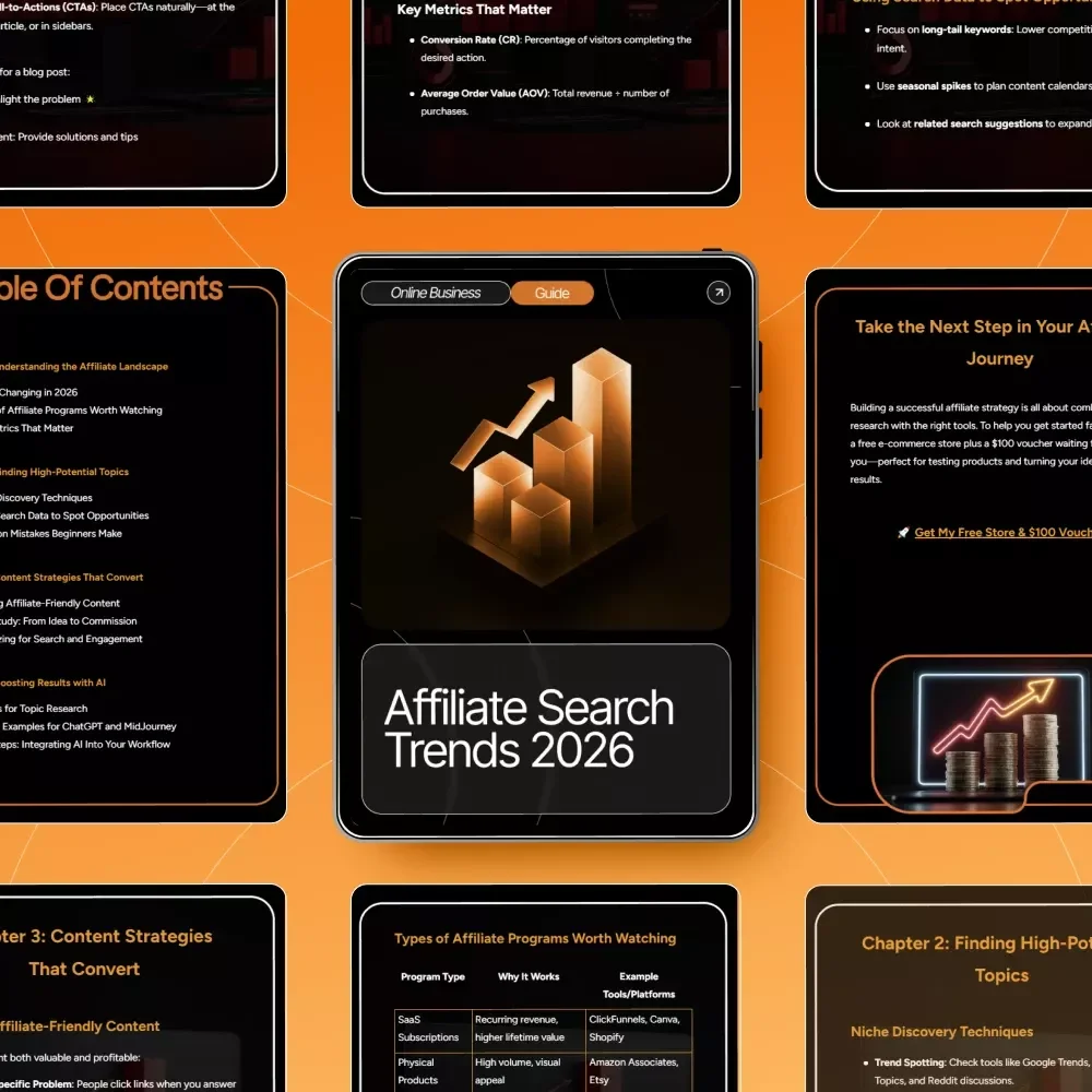 Affiliate Search Trends 2026 | Digital Marketing Guide for Bloggers & Creators | Discover Profitable Niches and affiliate search topics 2026 | AI-Powered Research & Strategy | Instant Download PDF
