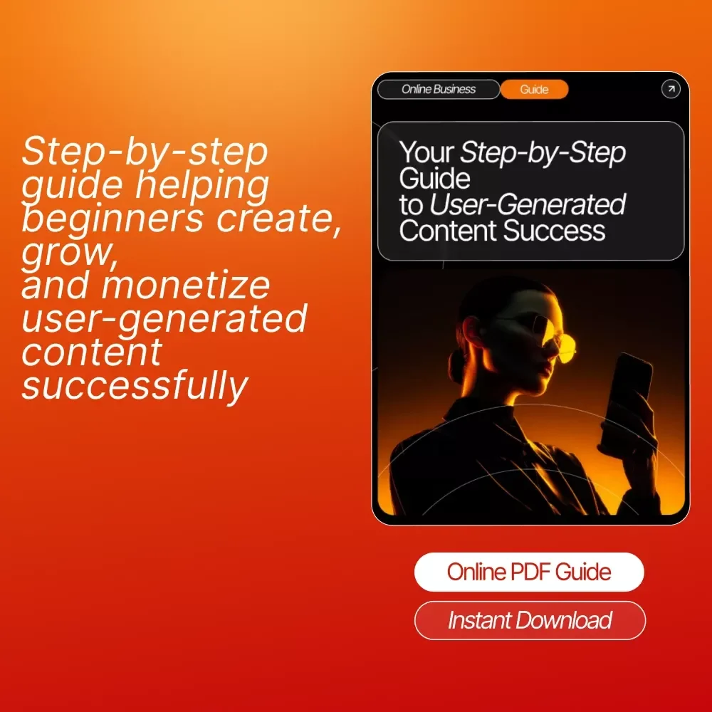 Your Step-by-Step Guide to User-Generated Content Success | UGC Creator Guide for Beginners | Digital Download for How to Become a User Generated Content Creator | Etsy-Style UGC Starter eBook & Checklist