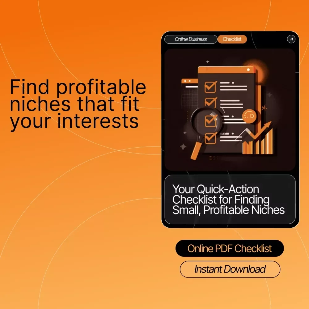 Your Quick-Action Checklist for Finding Small, Profitable Niches | Digital Download for Entrepreneurs & Creators | Discover Hidden Markets and offer ideas for small niches | Step-by-Step Research & Validation Guide | Instant PDF
