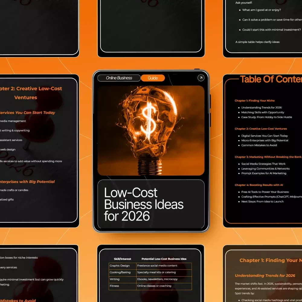 Low-Cost Business Ideas for 2026: A Guide to Starting Your Entrepreneurial Journey with Minimal Investment