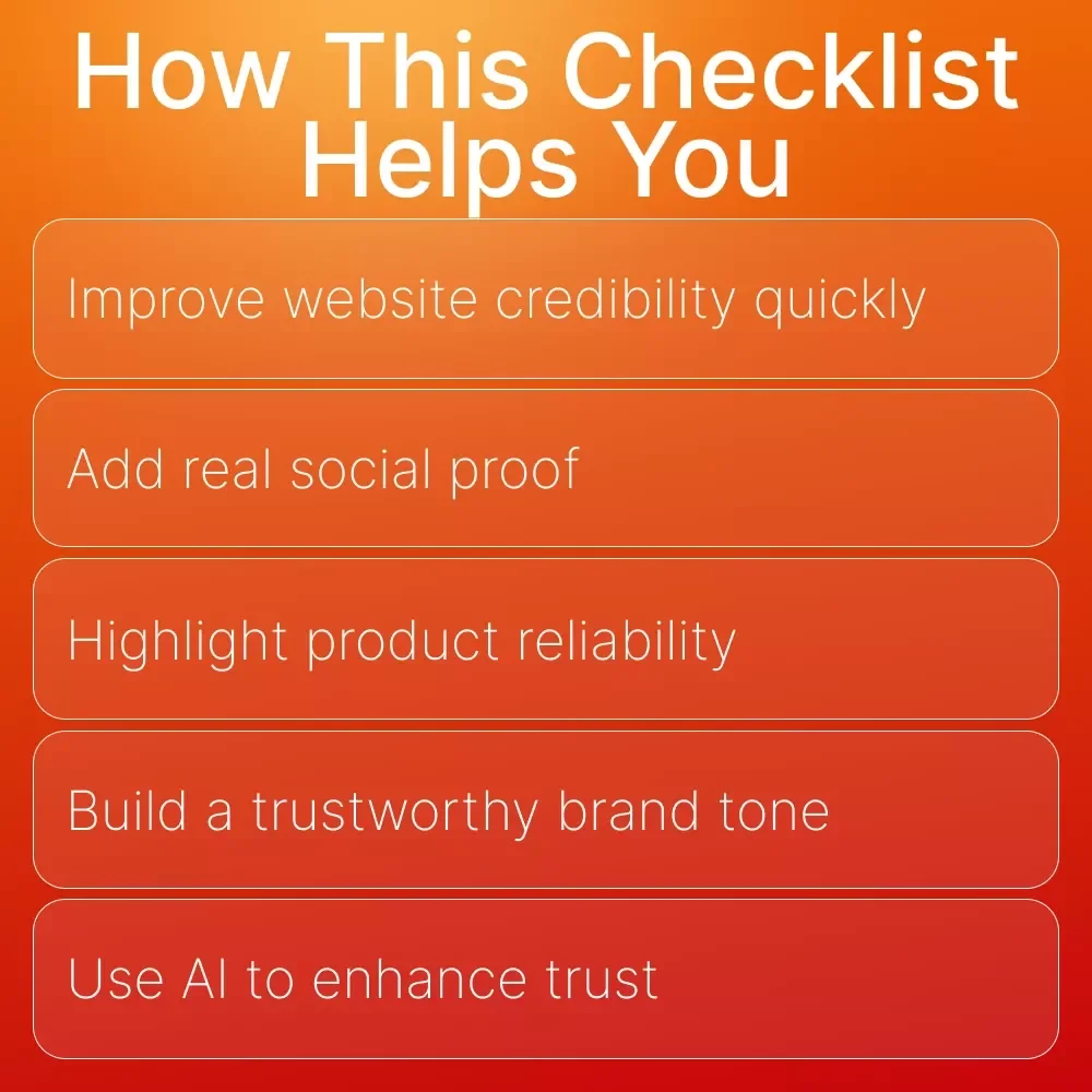 Signals That Make People Trust Your Brand | Build Credibility Fast with Proven Brand Trust Signals People Look For | Digital Download Checklist for Entrepreneurs & Small Businesses