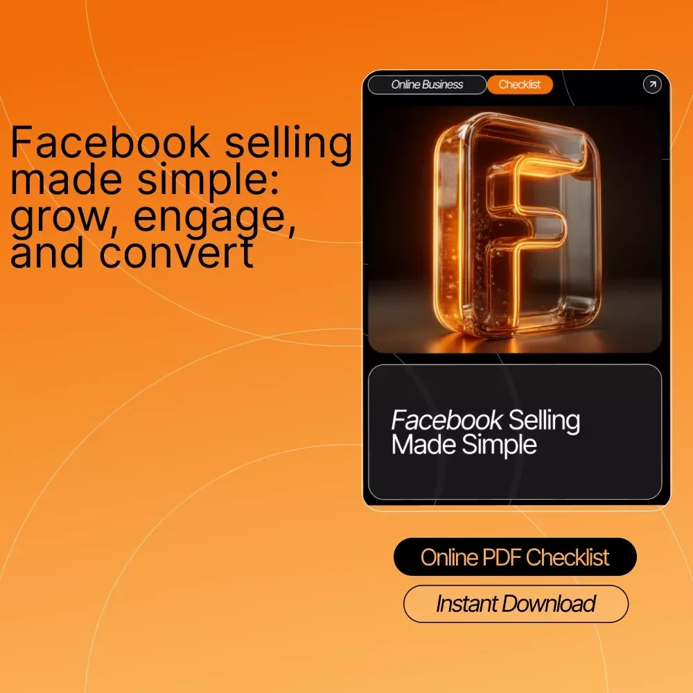 Facebook Selling Made Simple – Digital Download Guide for Beginners | Facebook Marketing, Social Media Selling, Small Business Growth