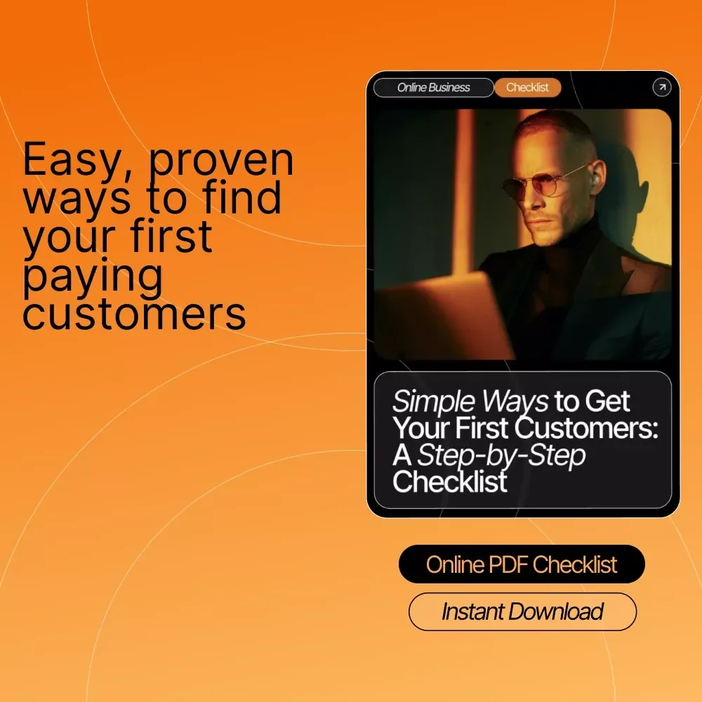 Simple Ways to Get Your First Customers | Digital Download Checklist for New Entrepreneurs, Creators & Small Business Owners | Easy Marketing Tips & Simple Ways to Get First Customers