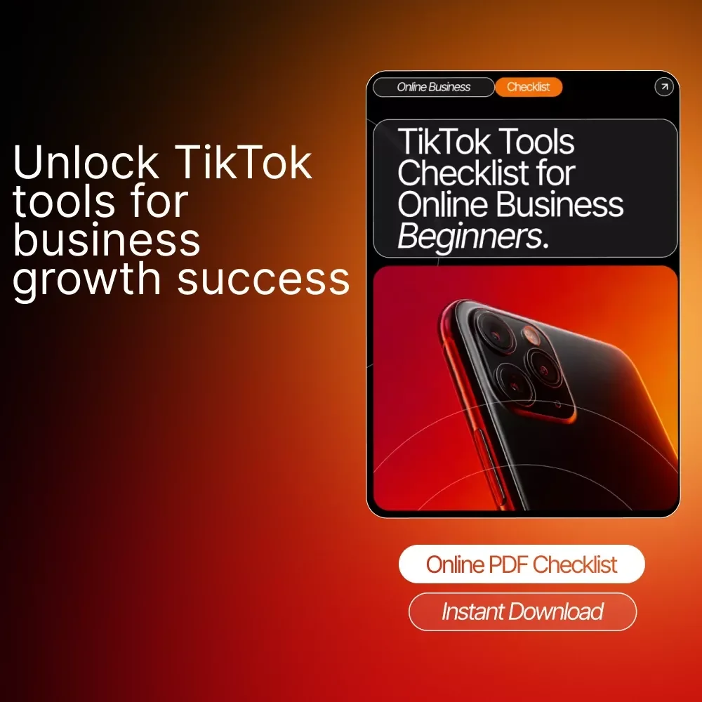 TikTok Tools Checklist for Online Business Beginners – Digital Download, Viral Content Guide, Social Media Starter Kit, TikTok Growth Tools for Online Business