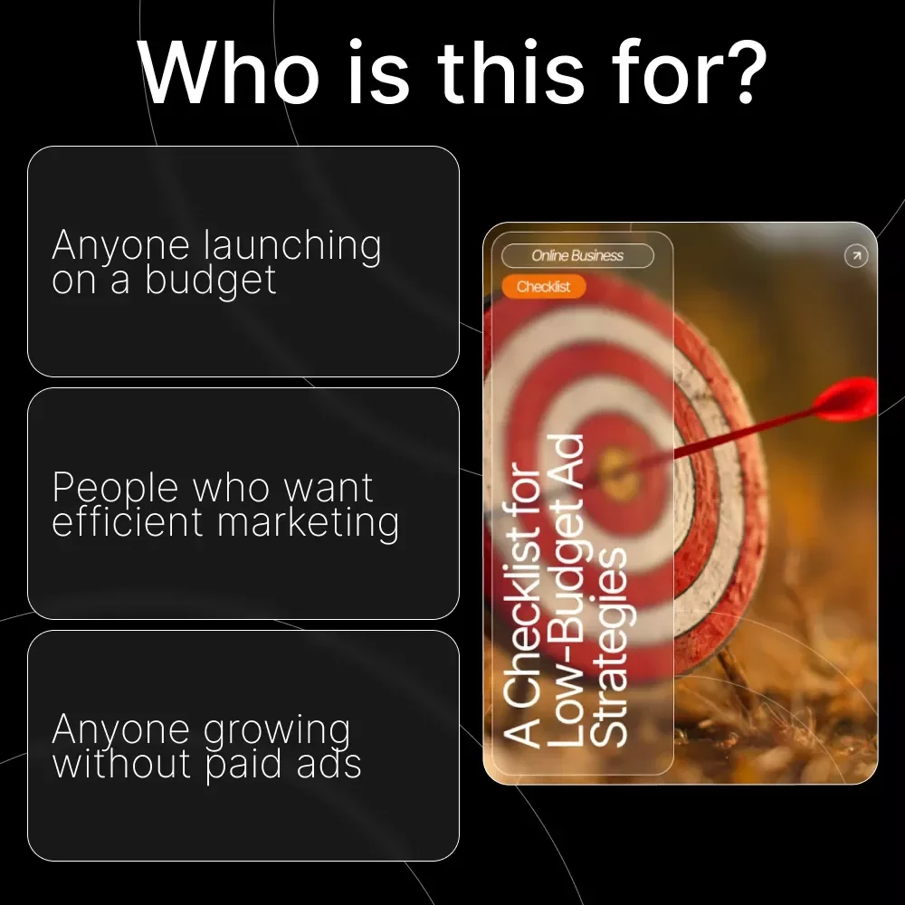 A Checklist for Low-Budget Ad Strategies | Small Business Marketing Checklist | Budget-Friendly Advertising Guide for Entrepreneurs & Creators