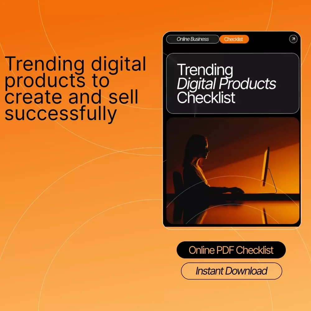 Trending Digital Products Checklist – Ultimate Etsy-Style Digital Download | AI-Generated Art Packs, Canva Templates, Notion Productivity Systems, Printable Planners, E-Books, Stock Photo Packs & More