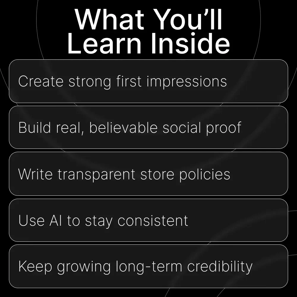 Building Trust That Sells | Digital Guide for Small Businesses and Online Creators | Simple Ways to Add Trust to Your Online Store