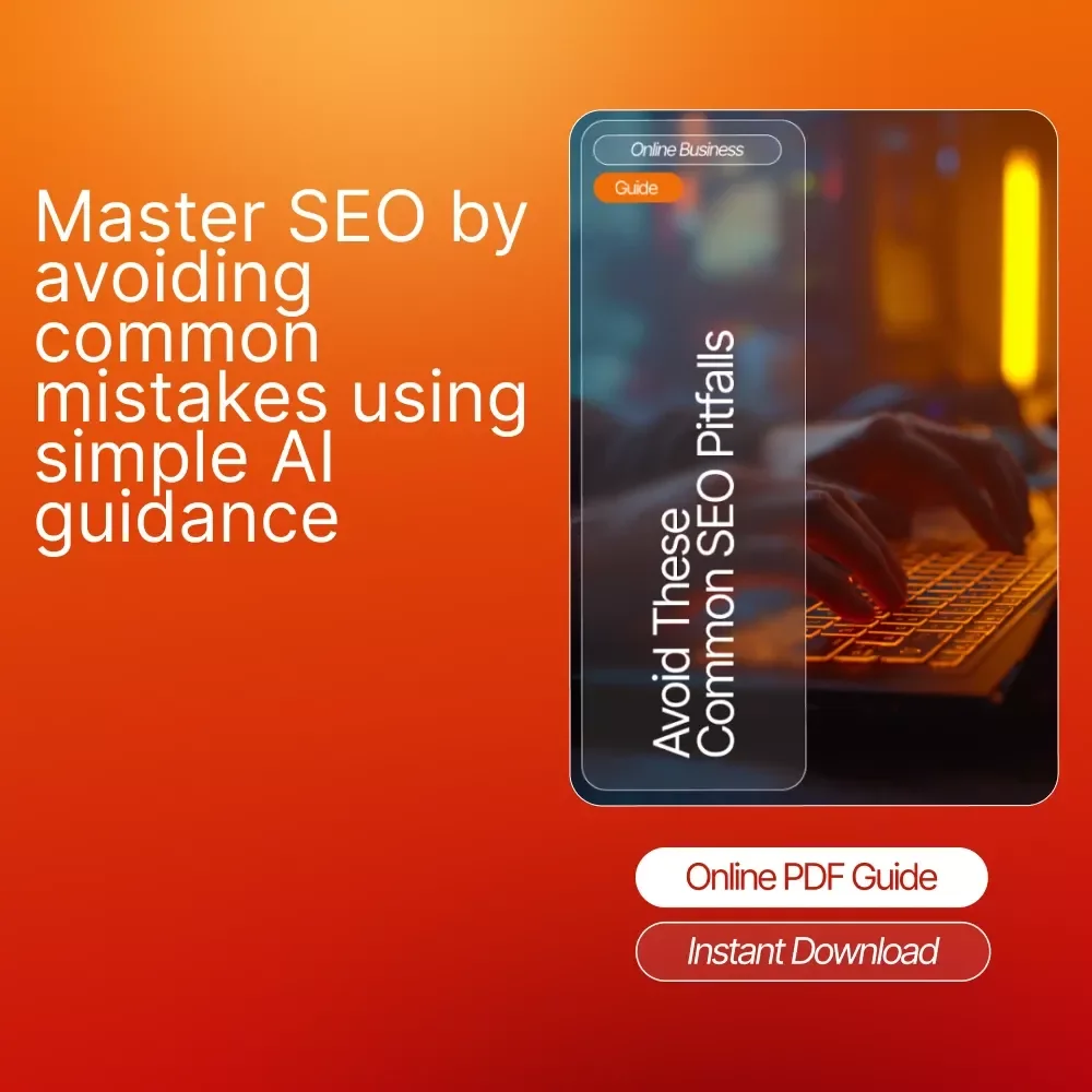 Avoid These Common SEO Pitfalls – Printable SEO Guide for Beginners, Digital Download, Learn to Fix seo mistakes beginners make, Website Optimization Checklist, Etsy-Style SEO Learning Resource