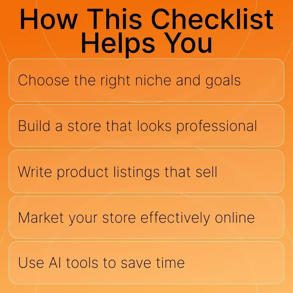 How to Start Selling on Shopify | Printable Step-by-Step Checklist for Beginners | Learn How to Launch, Market & Grow Your Shopify Store