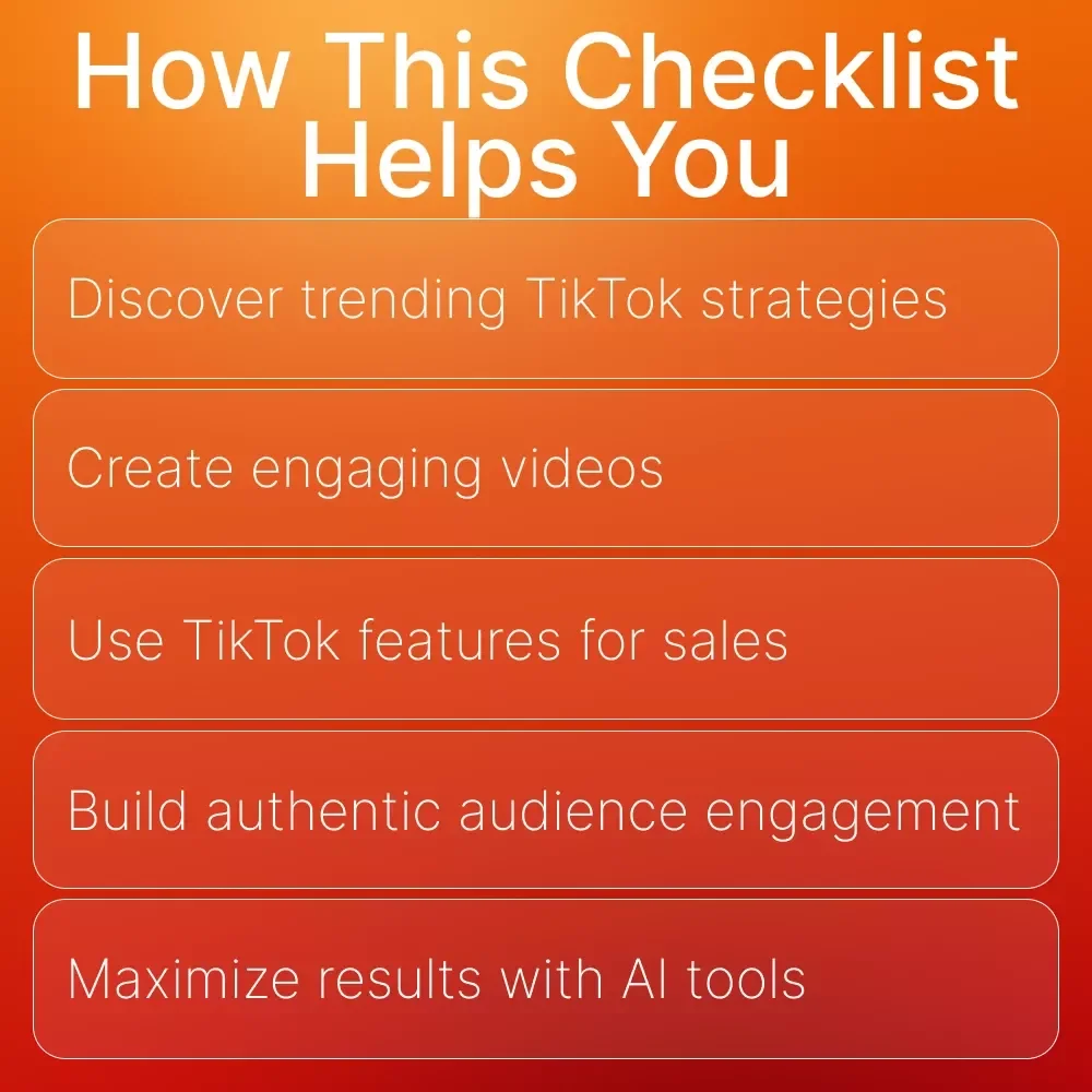 TikTok Trends That Actually Boost Sales: A Powerful Checklist to Drive Your Business Growth