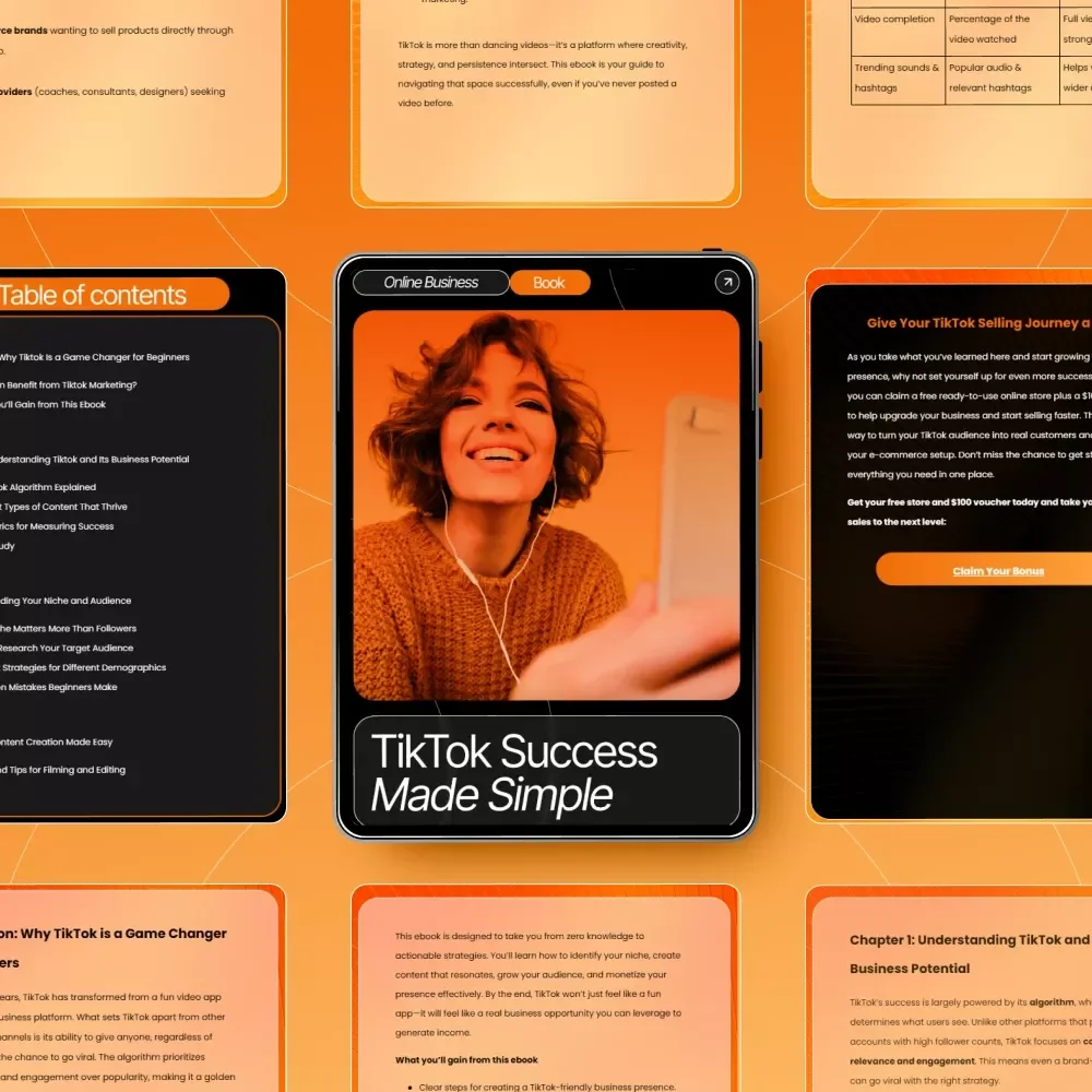 TikTok Success Made Simple | Beginner-Friendly eBook for tiktok online business basics for beginners | Digital Download Guide for TikTok Growth & Monetization