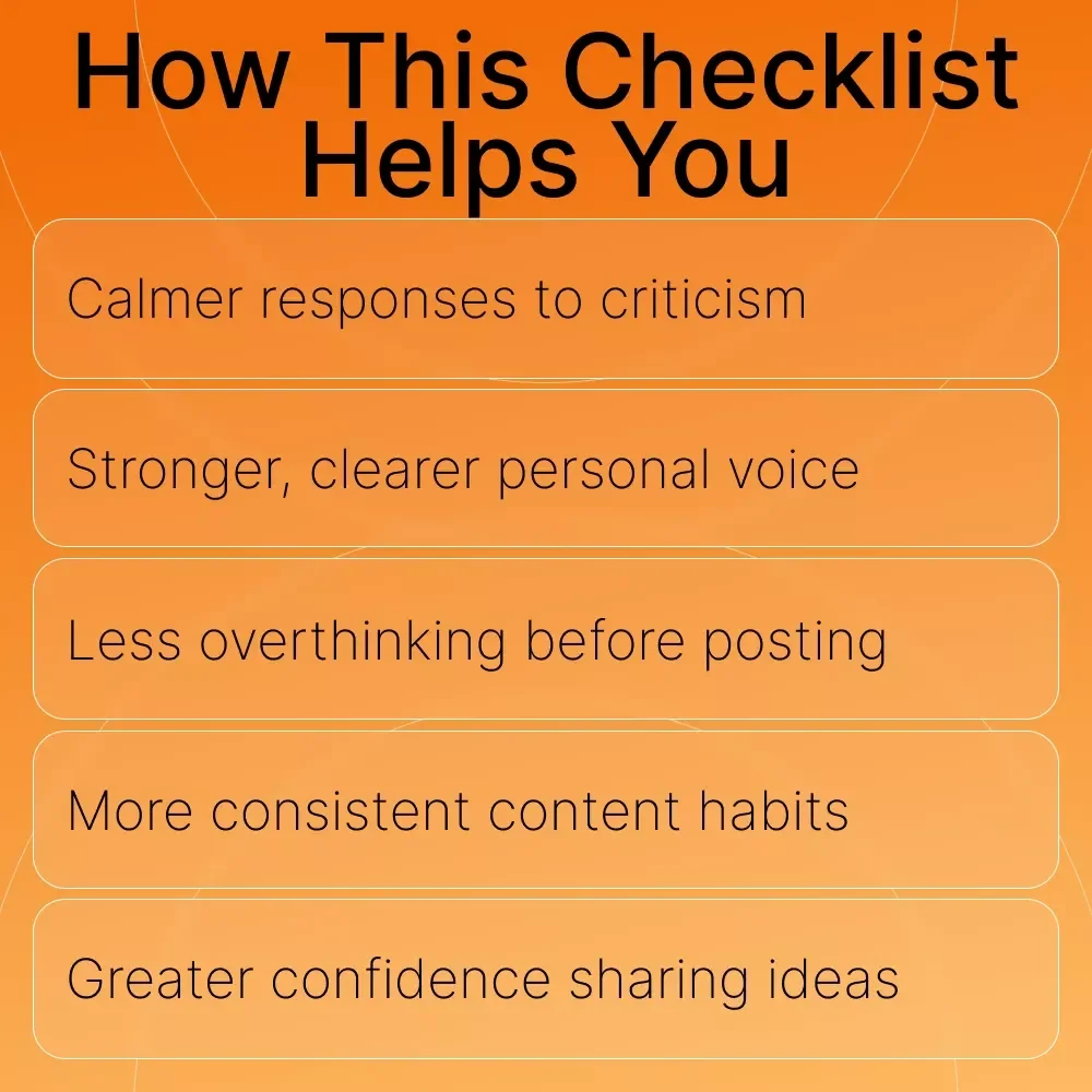Overcome Fear of What People Think Online – Confidence-Boosting Checklist for Creators, Entrepreneurs & Small Business Owners | How to Handle Fear of What People Will Think Guide