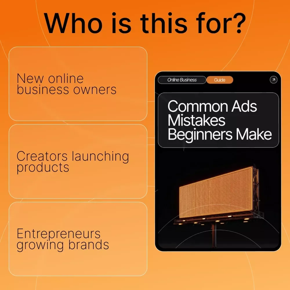 Common Ads Mistakes Beginners Make | Digital Marketing Guide for New Advertisers | Learn How to Fix Costly Advertising Errors and Create Winning Campaigns | Printable PDF | Instant Download | ads mistakes beginners make