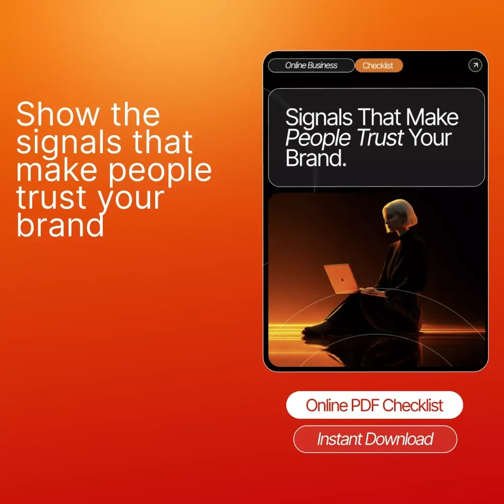 Signals That Make People Trust Your Brand | Build Credibility Fast with Proven Brand Trust Signals People Look For | Digital Download Checklist for Entrepreneurs & Small Businesses