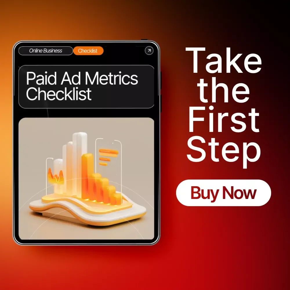 Paid Ad Metrics Checklist | Digital Marketing Checklist for Beginners | Basic Metrics for Paid Ads | Instant Download