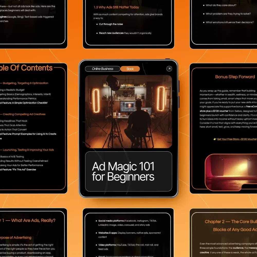 Ad Magic 101 for Beginners | Step-by-Step Ebook for Small Businesses & Creators | Learn Ads Basics for Beginners and Start Running Campaigns That Convert