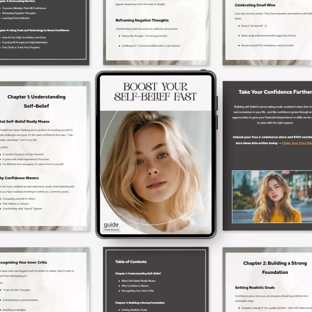 Boost Your Self-Belief Fast | Confidence Building Guide | How to Believe in Myself More | Digital Personal Growth Workbook