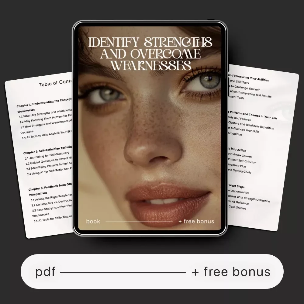 Identify Strengths and Overcome Weaknesses | Learn How to Identify Your Strengths and Weaknesses | Digital Self-Discovery eBook