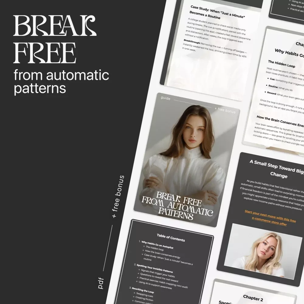 Break Free from Automatic Patterns – Habit Reset Guide, Behavior Change eBook, AI Habit Coaching Workbook for Overcoming Autopilot Routines