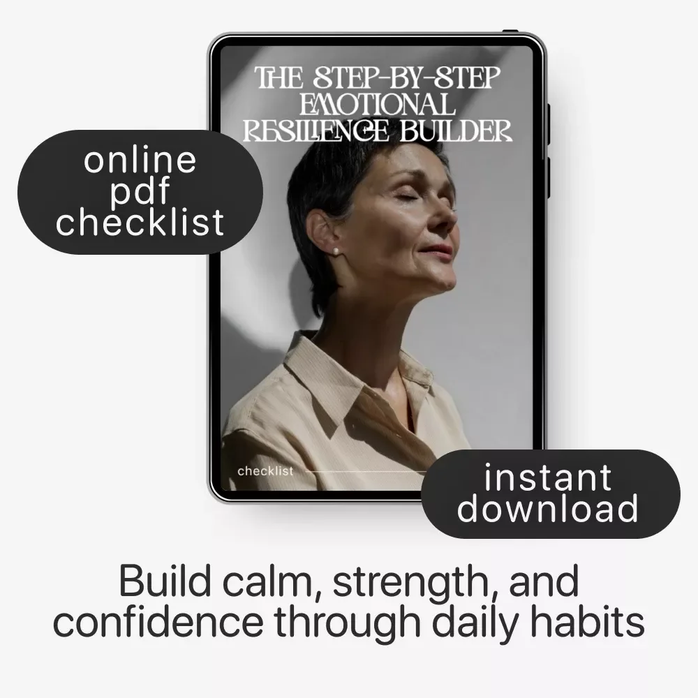 The Step-by-Step Emotional Resilience Builder | Printable Self-Growth Checklist | Digital Download on How to Build Emotional Resilience Step by Step